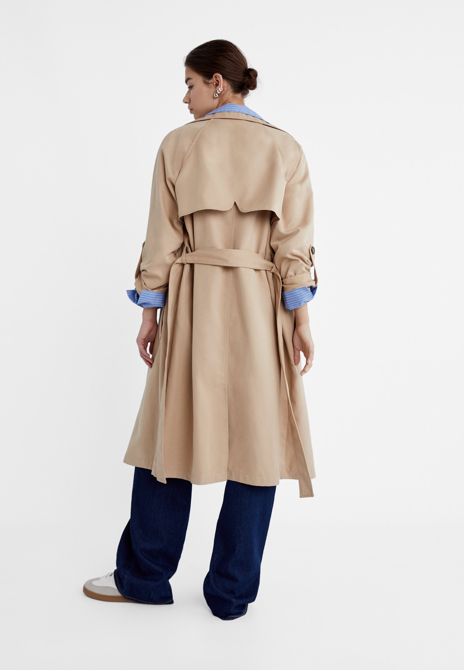 Long flowing trench coat