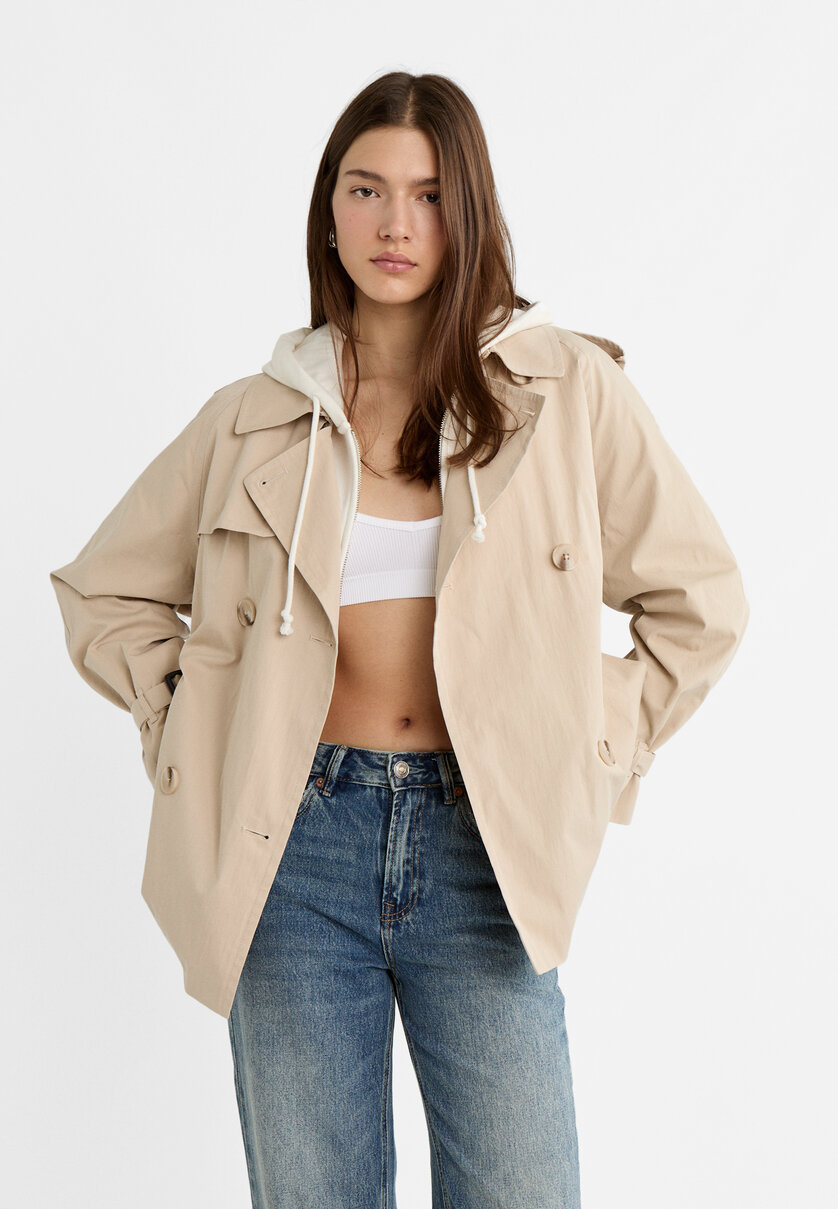 Trench oversize coupe moyenne
