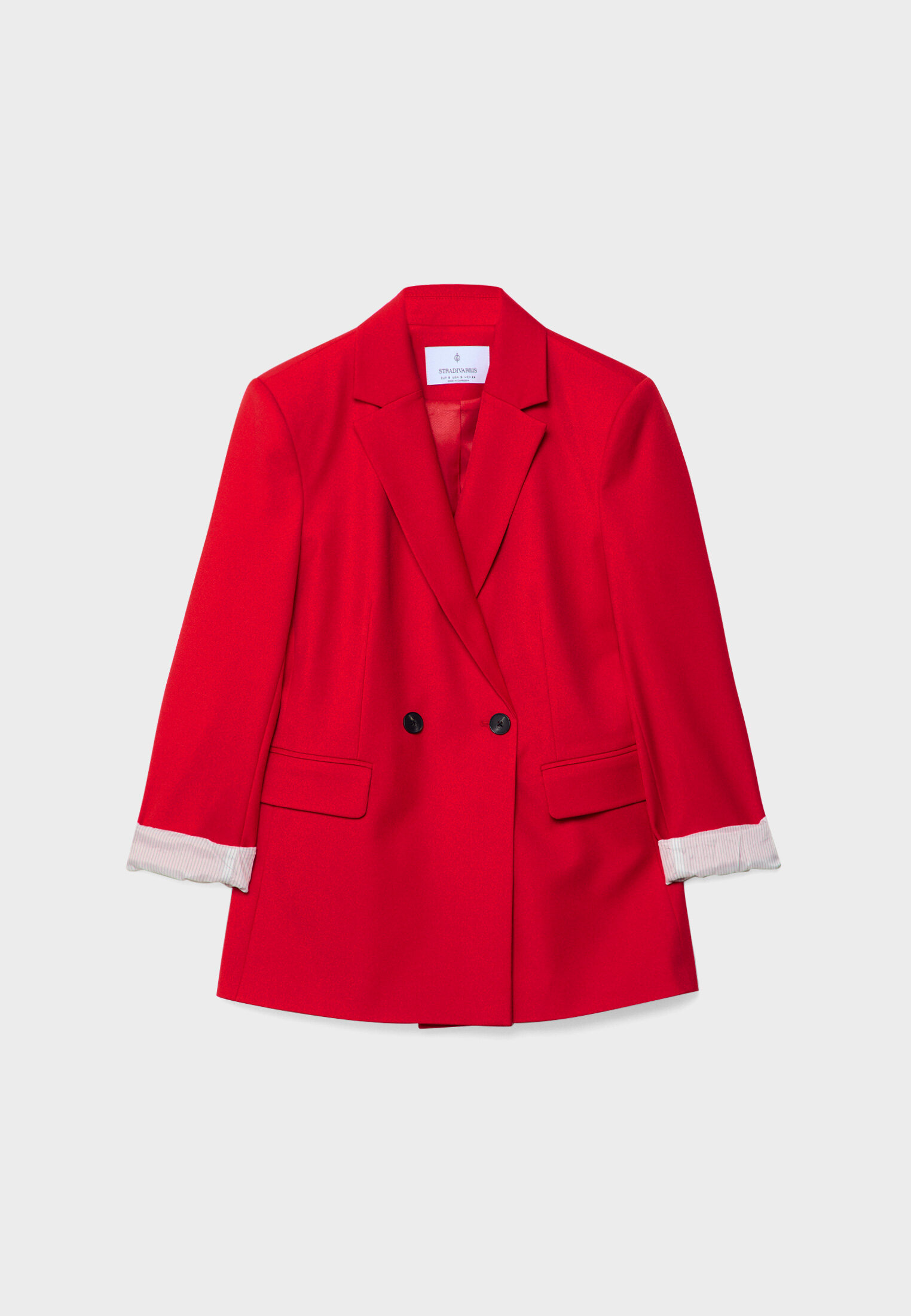 Blazer rouge stradivarius hot sale