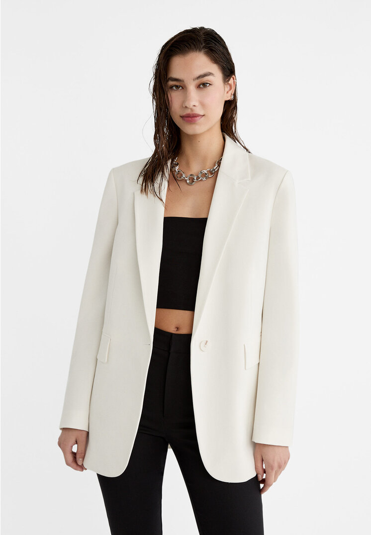 

Stradivarius Marynarka regular fit Ecru XS