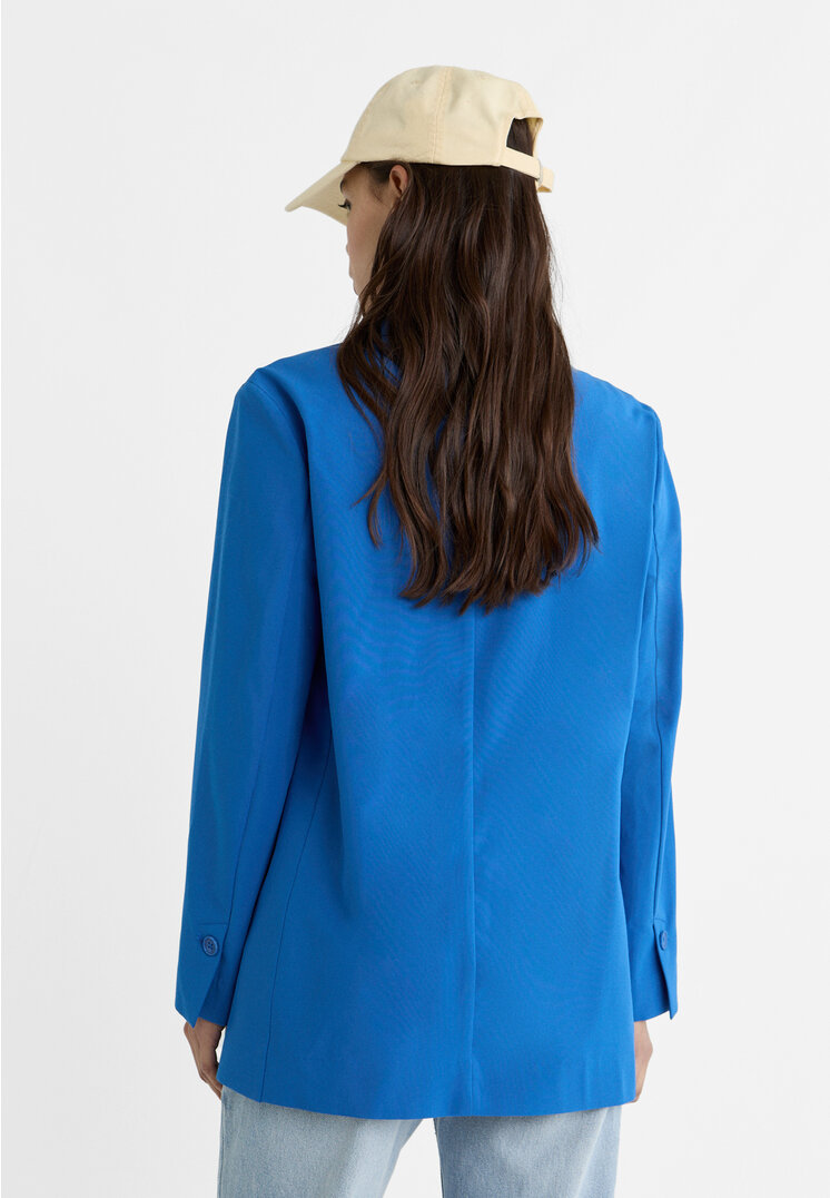 Stradivarius Blazer regular fit  Azzurro elettrico M