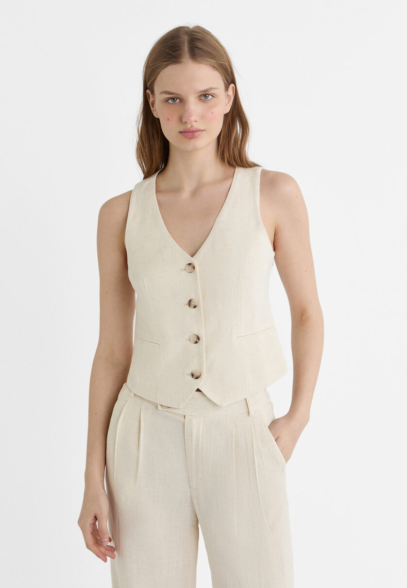 Leichte Damenweste Mit 3/4-Ärmeln - Elegante Sommerjacke Für Urlaub Und Alltag