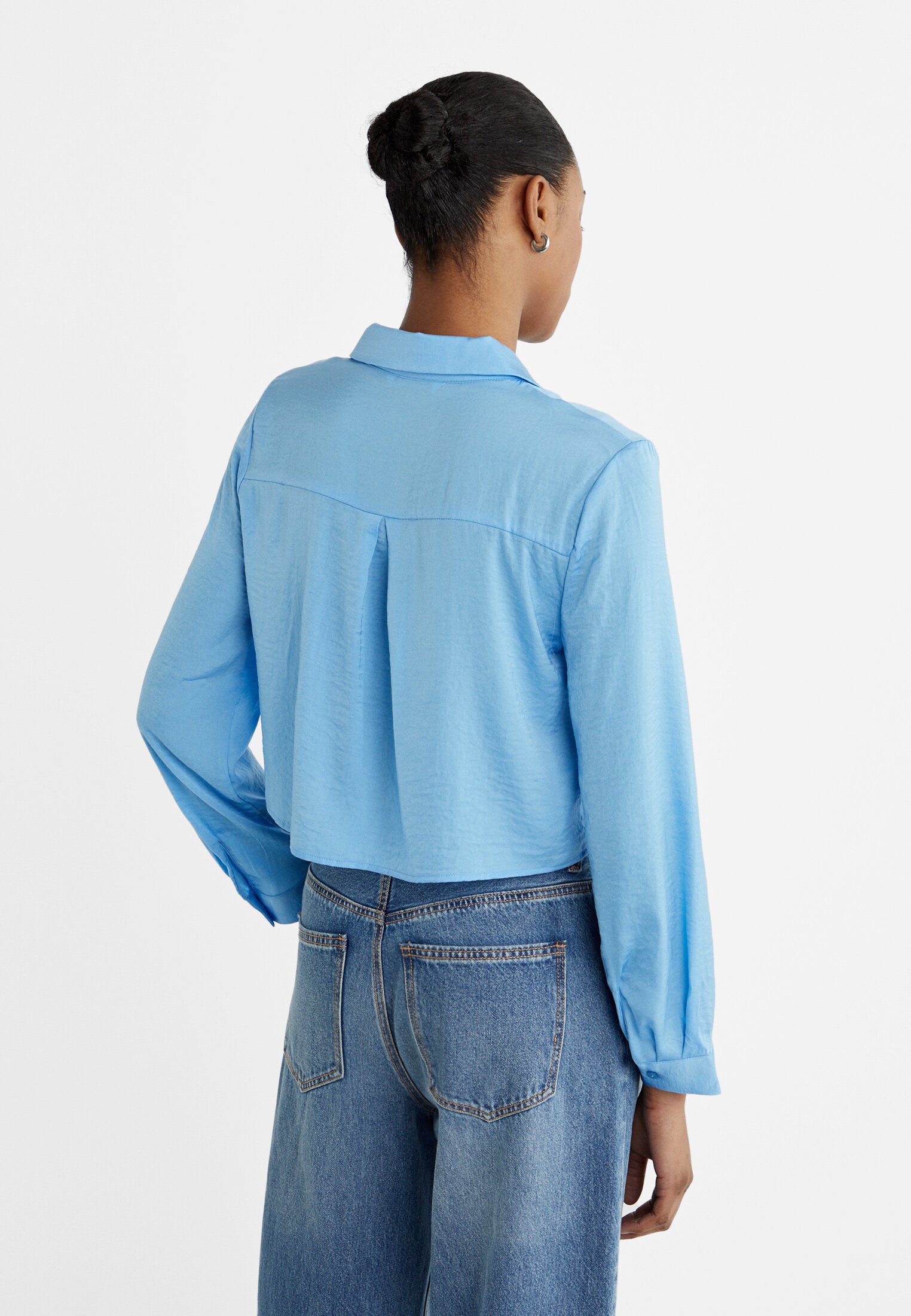 Camisa denim online stradivarius