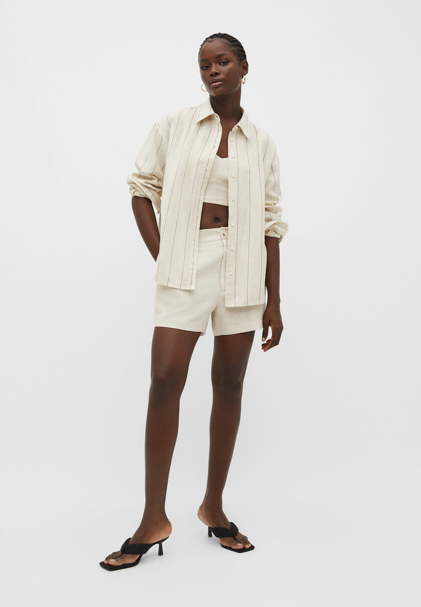 Linen blend shirt