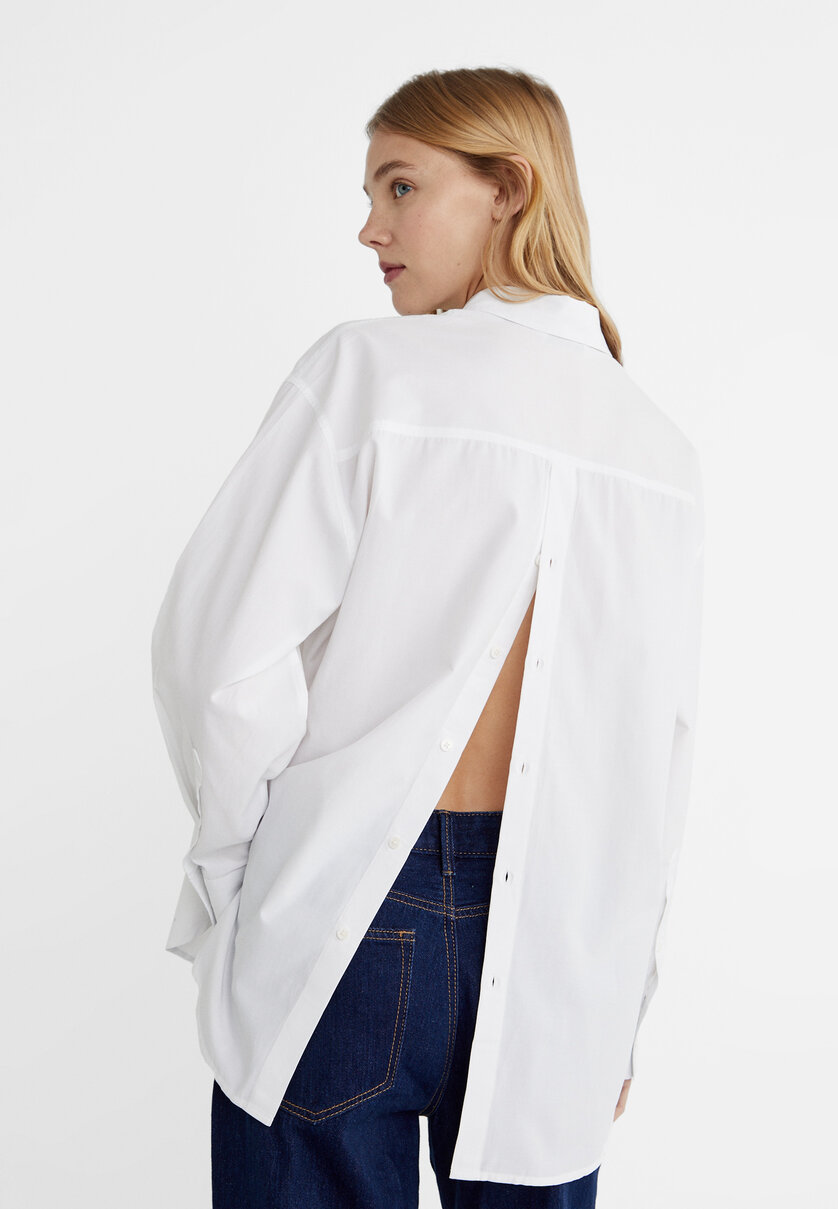 Camisa blanca cheap mujer stradivarius