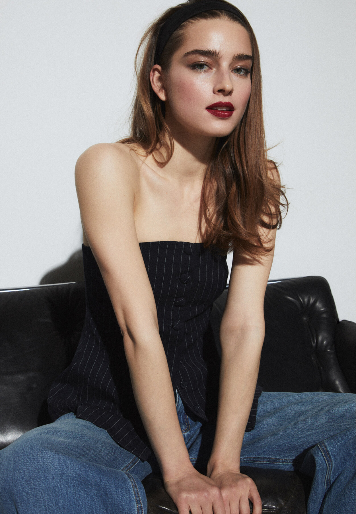 Stradivarius discount camisa topos