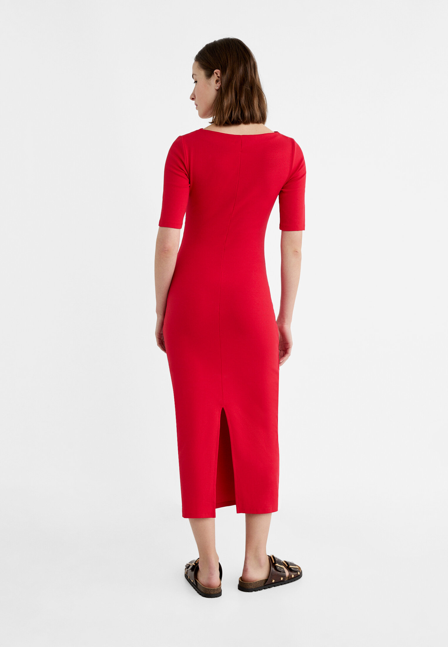 Stradivarius robe outlet rouge