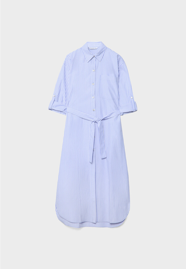 Stradivarius poplin shirt dress best sale in white