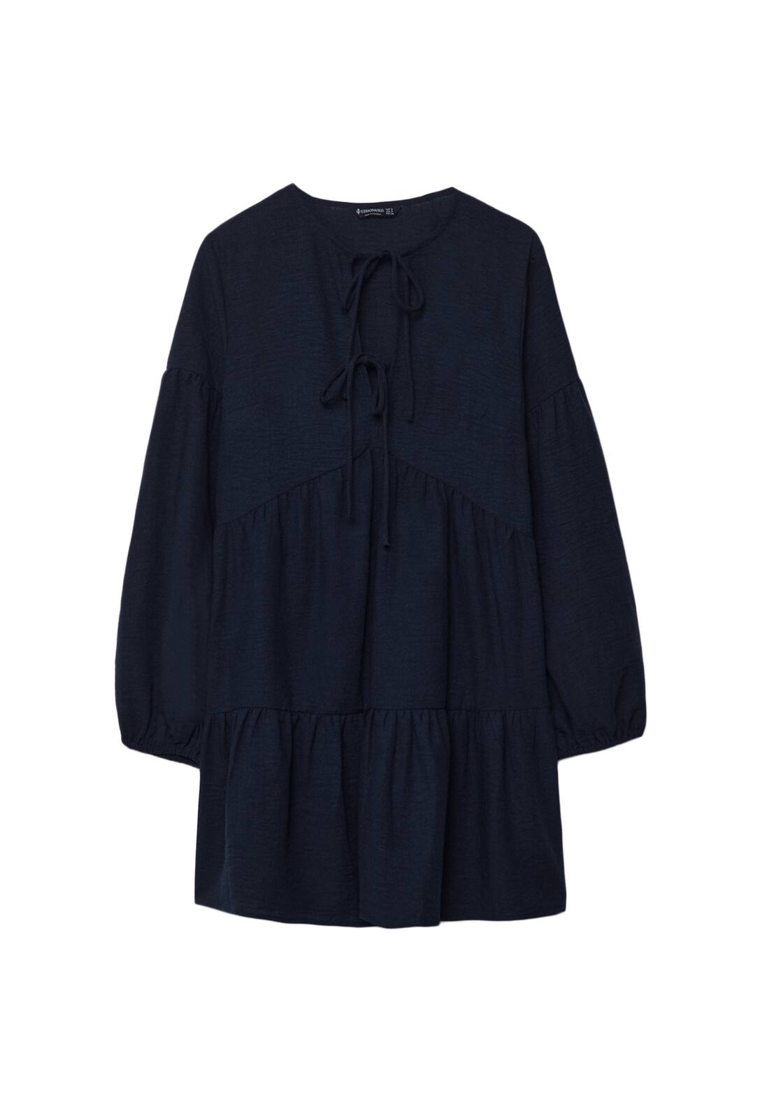 Robe fluide courte avec nœuds