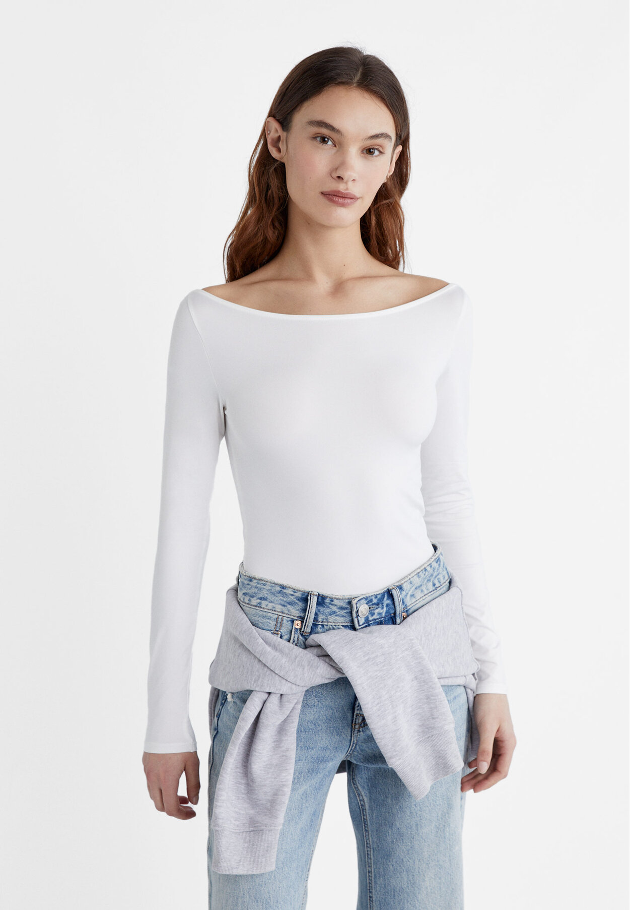 Tshirt Femme Pull Côtelé Femme Manches Longues - Col Roulé Coton Élégant T- Shirt Extensible Basique Col Roulé Manches Longues Coton élasthanne Basique