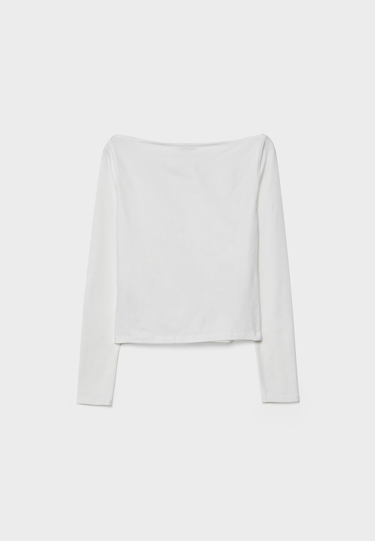 Elegance Women's White Collar Crop Top Long Sleeve