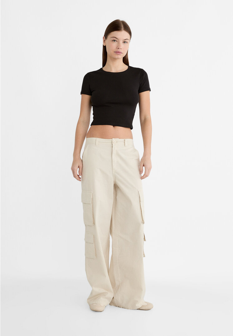 Stradivarius cotton bandeau top 2 pack