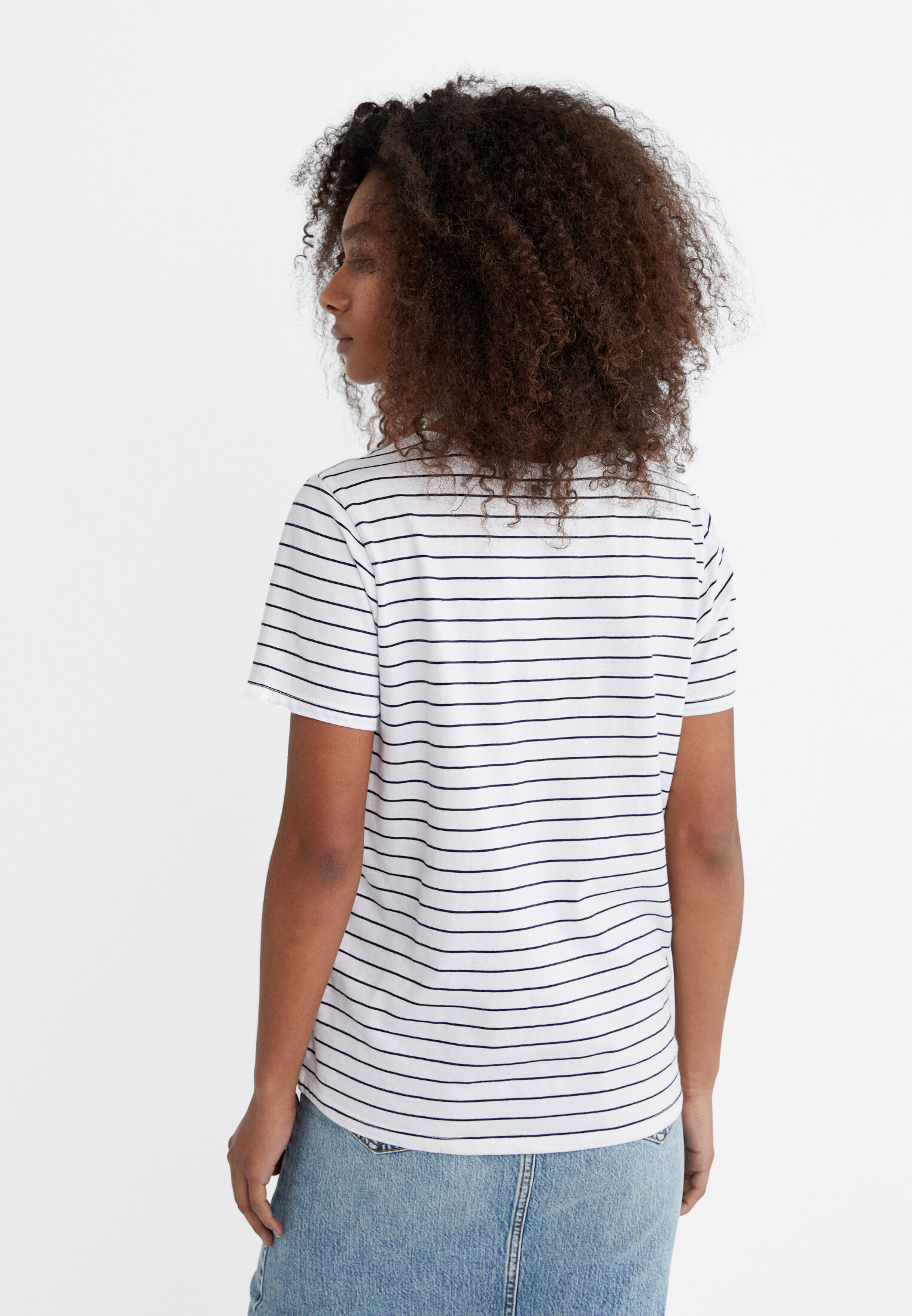 Striped t shirt cheap and jeans