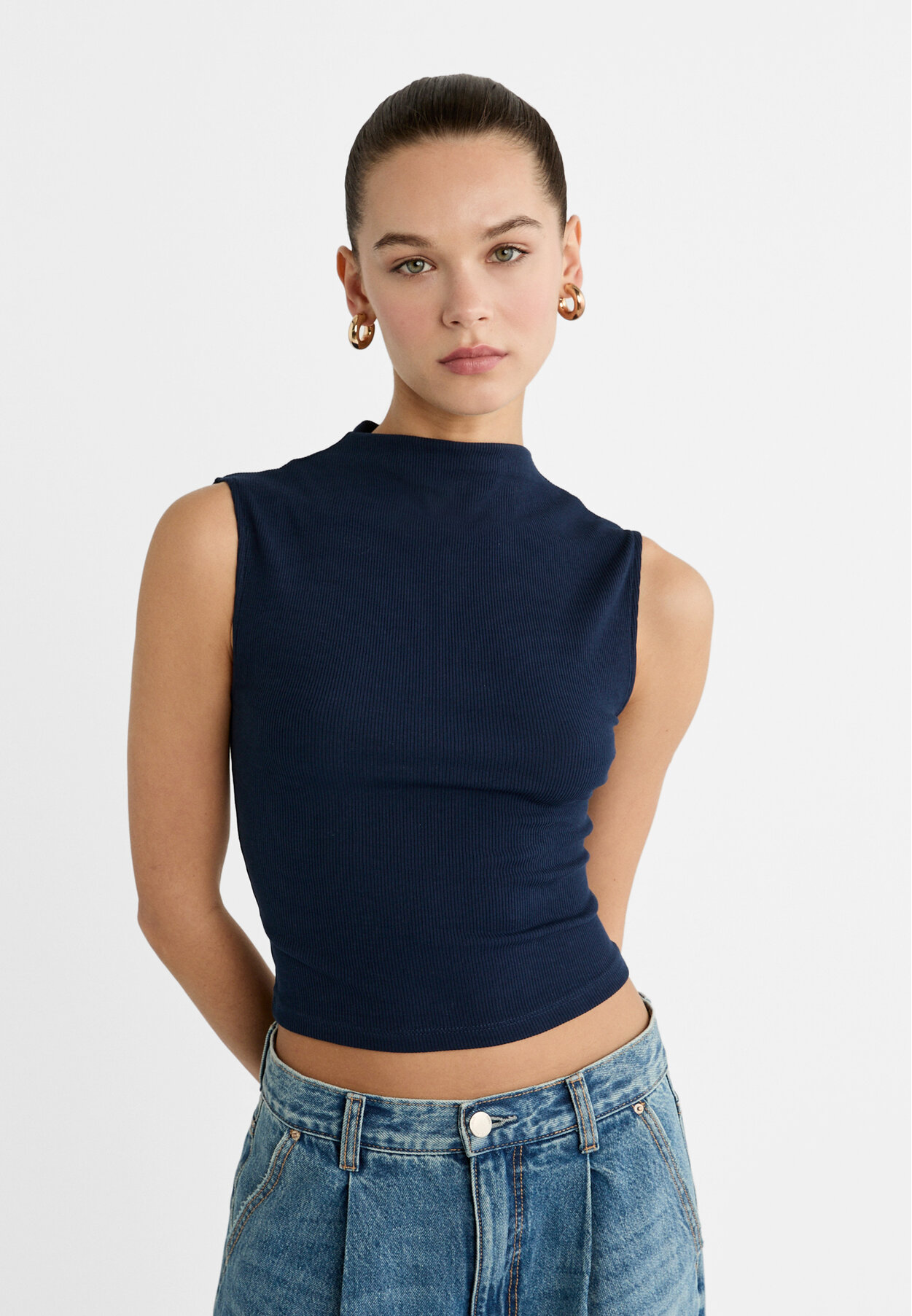 Top mujer online stradivarius