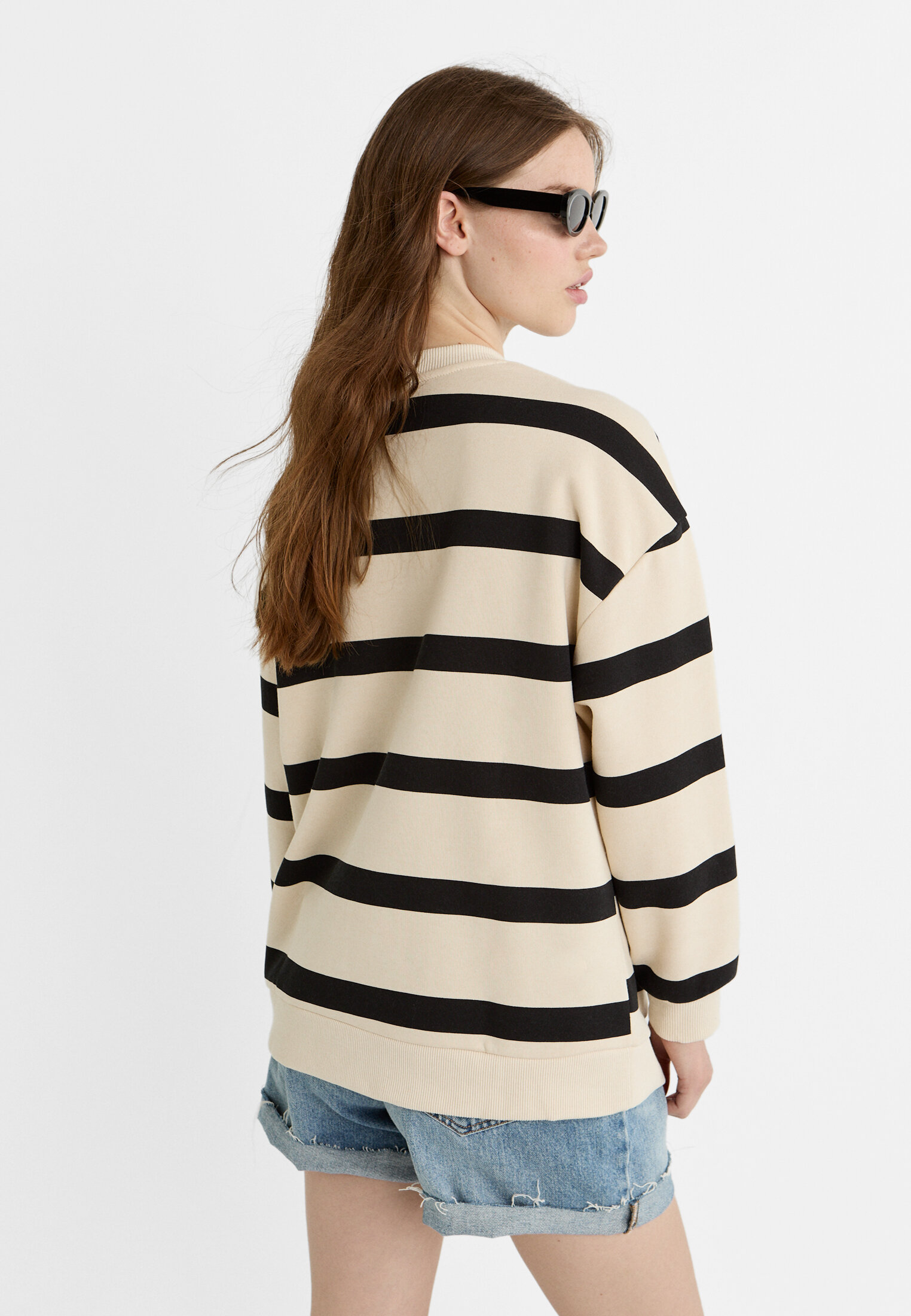 Striped store sweatshirt womens