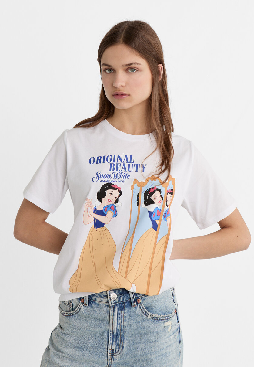 Disney Print T Shirt Womens Fashion Stradivarius United Arab Emirates 0914