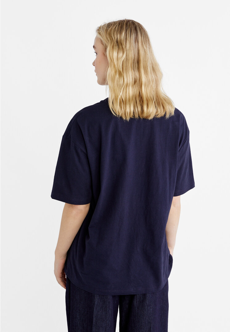 Stradivarius Love T-shirt  Navy blue L