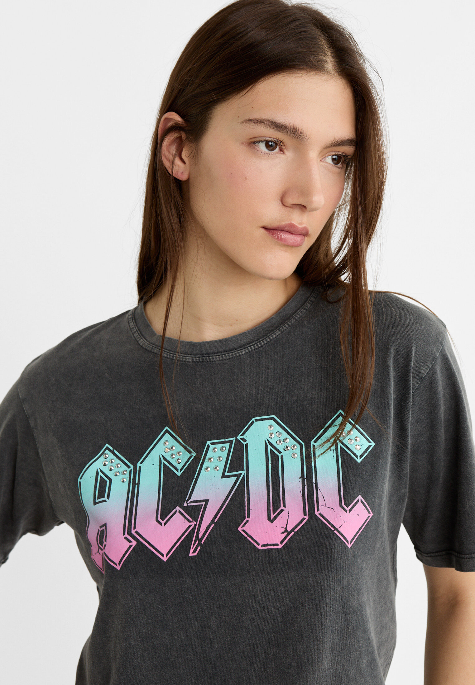 Camiseta metallica cheap mujer stradivarius