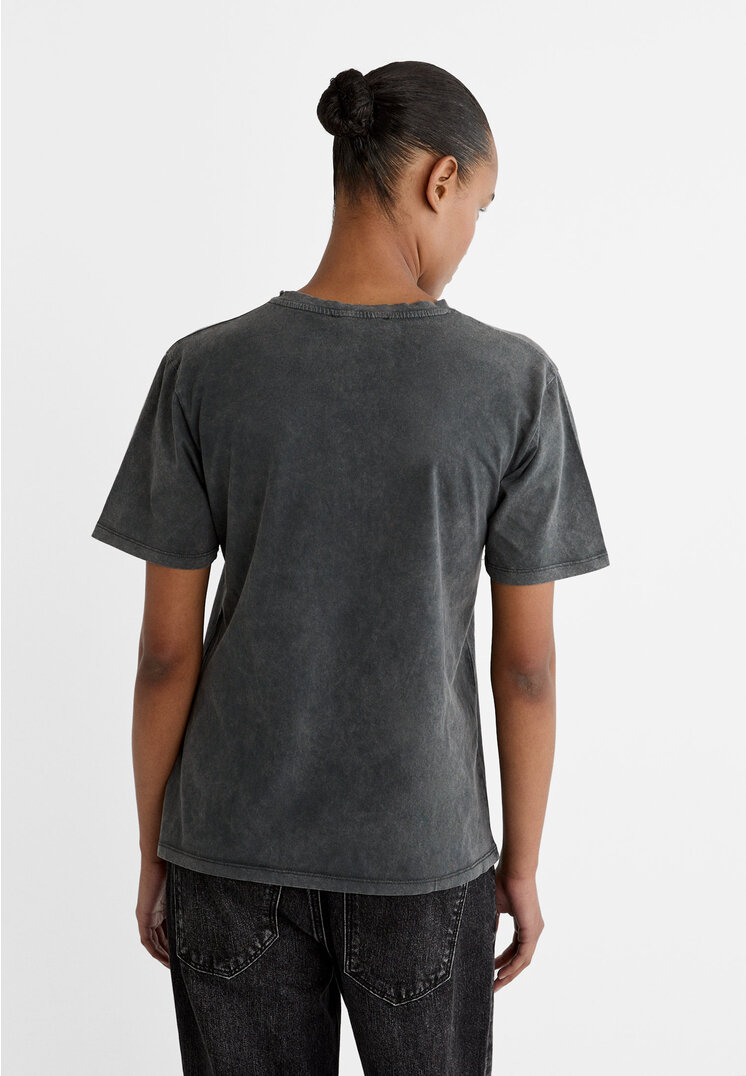 Stradivarius Guns N’ Roses T-shirt  Dark grey XS
