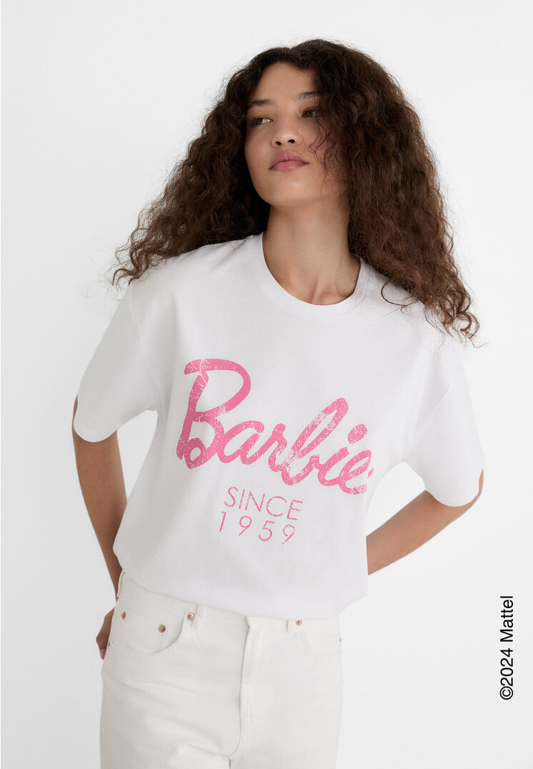 Stradivarius Barbie™ T-shirt  White XS