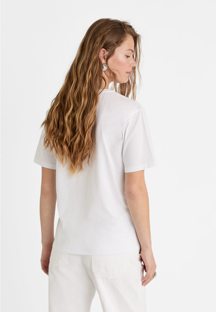 Stradivarius Gossip Girl T-shirt  White XL