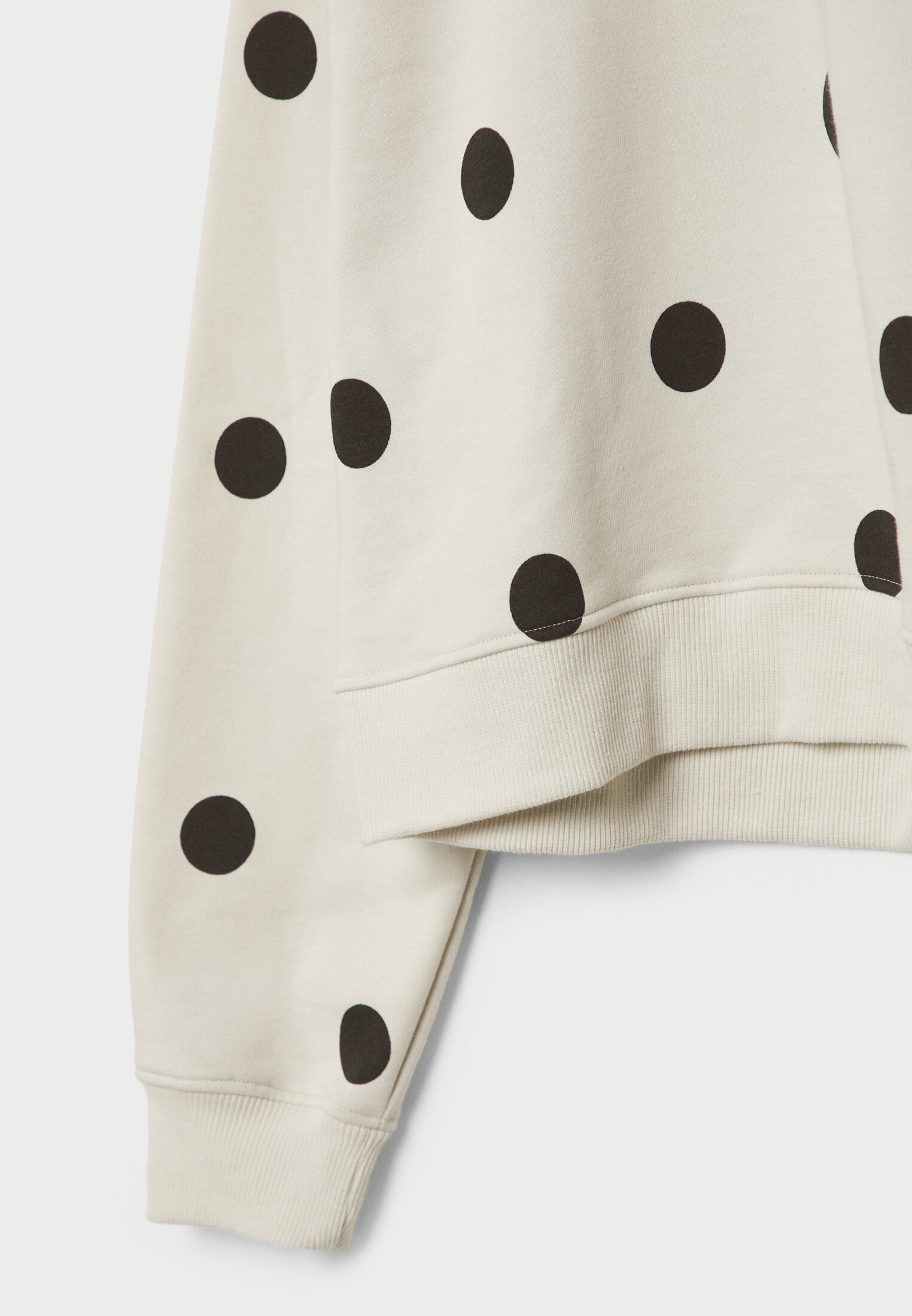 Cropped polka dot sweatshirt