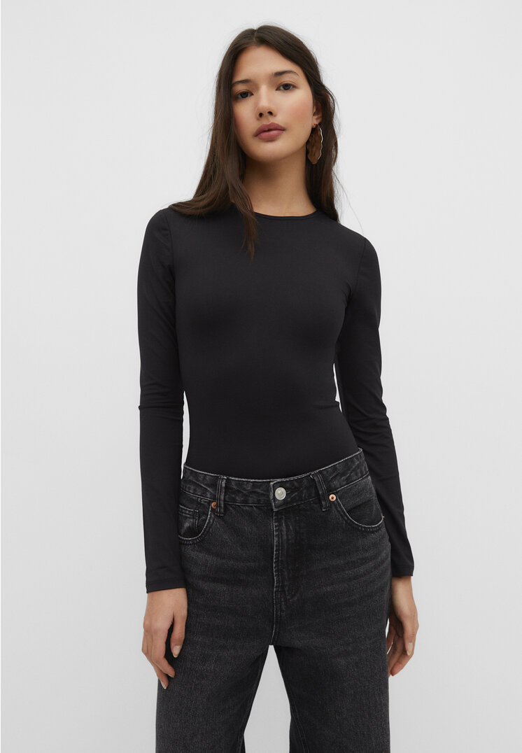 

Stradivarius Body mit freiem Rücken Schwarz XL