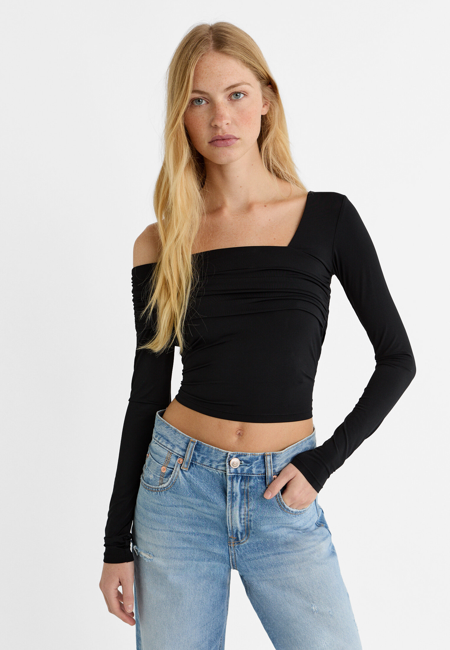 One side off shoulder t clearance shirt