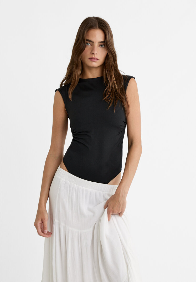 

Stradivarius Body mit freiem Rücken Schwarz XS