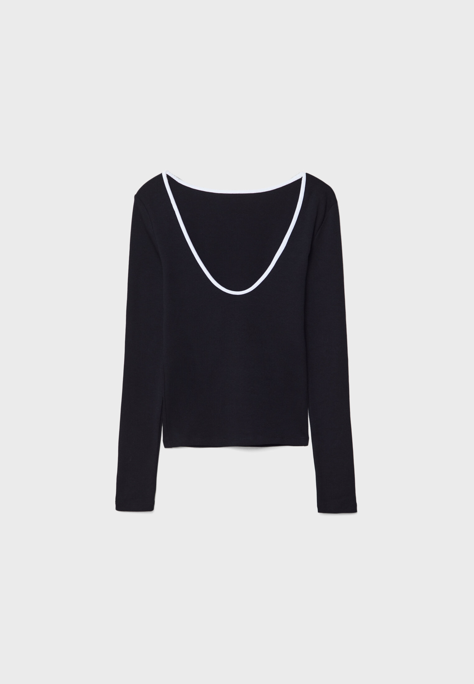 Ballerina T-shirt with piping - Women's fashion | Stradivarius