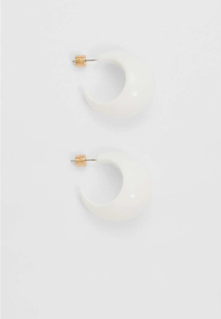 

Stradivarius Ovale Creolen Weiß OS