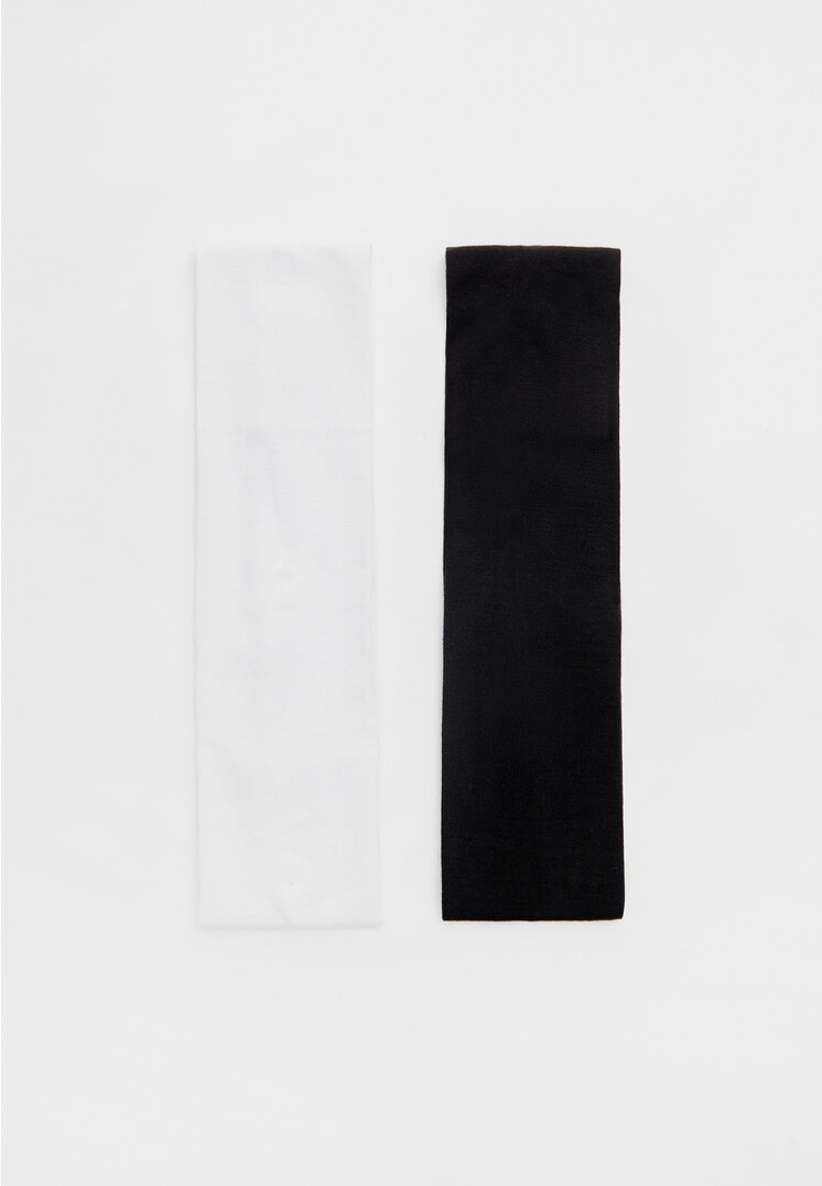 

Stradivarius 2er-Set elastische Haarbänder Schwarz OS