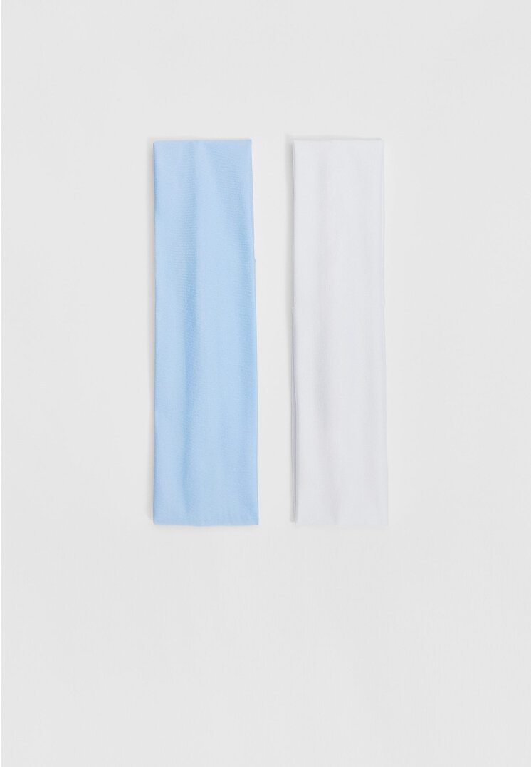 

Stradivarius 2er-Set elastische Haarbänder Himmelblau OS