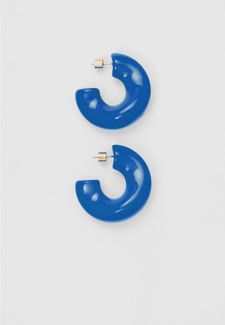 

Stradivarius Große Ohrstecker in Reifenform Blau OS