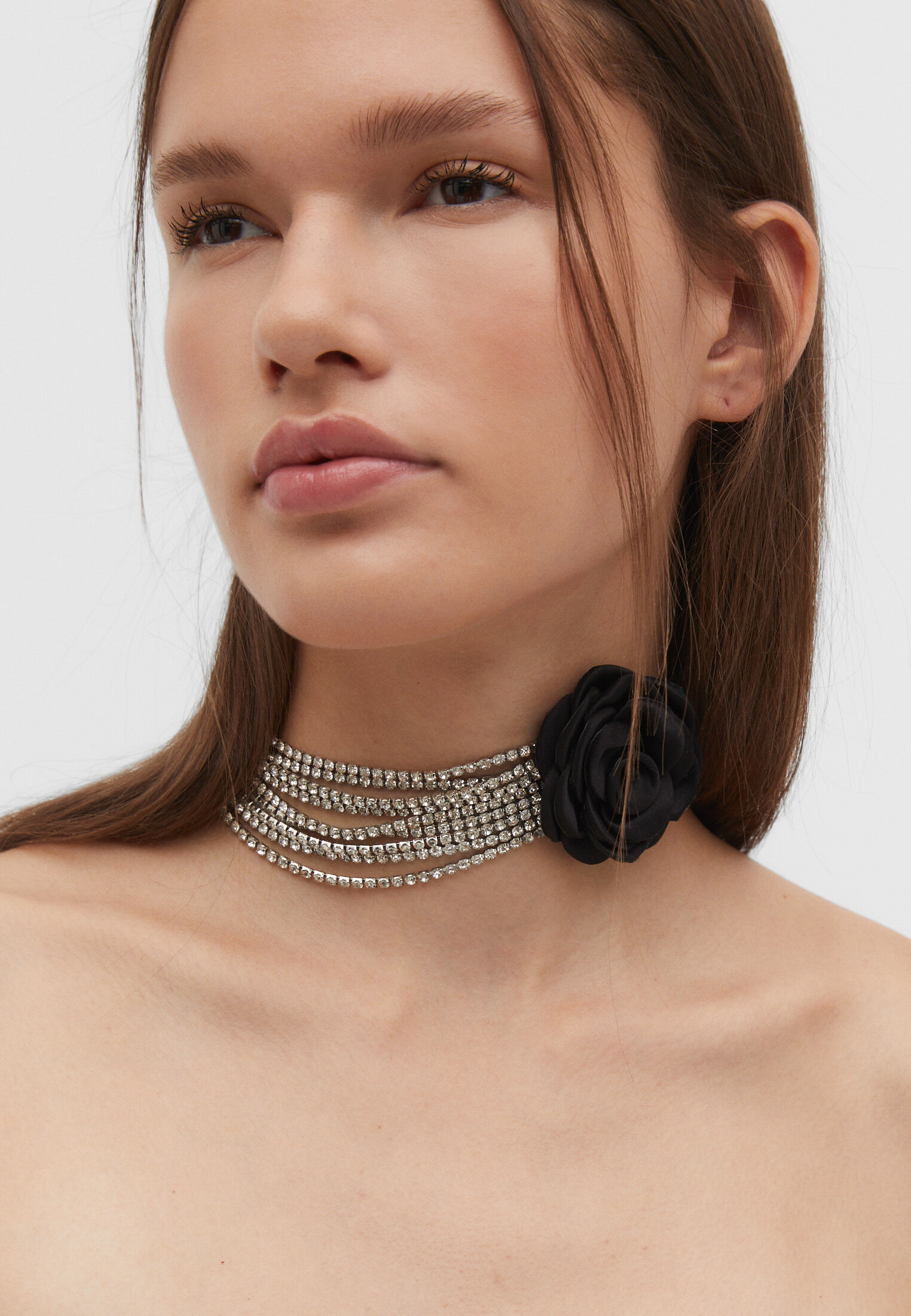 Silver deals glitter choker