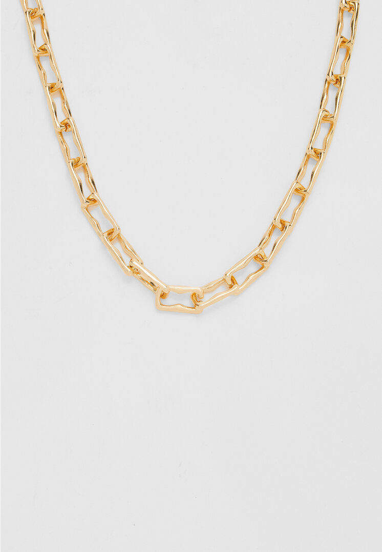 

Stradivarius Rechteckige Halskette Goldfarben OS