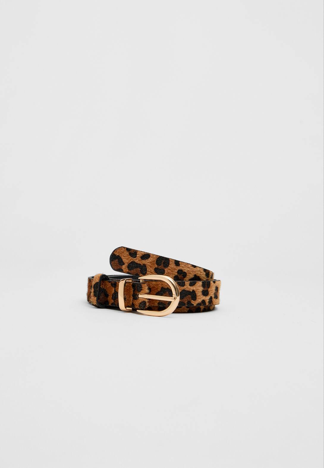 Cintura a stampa leopardata
