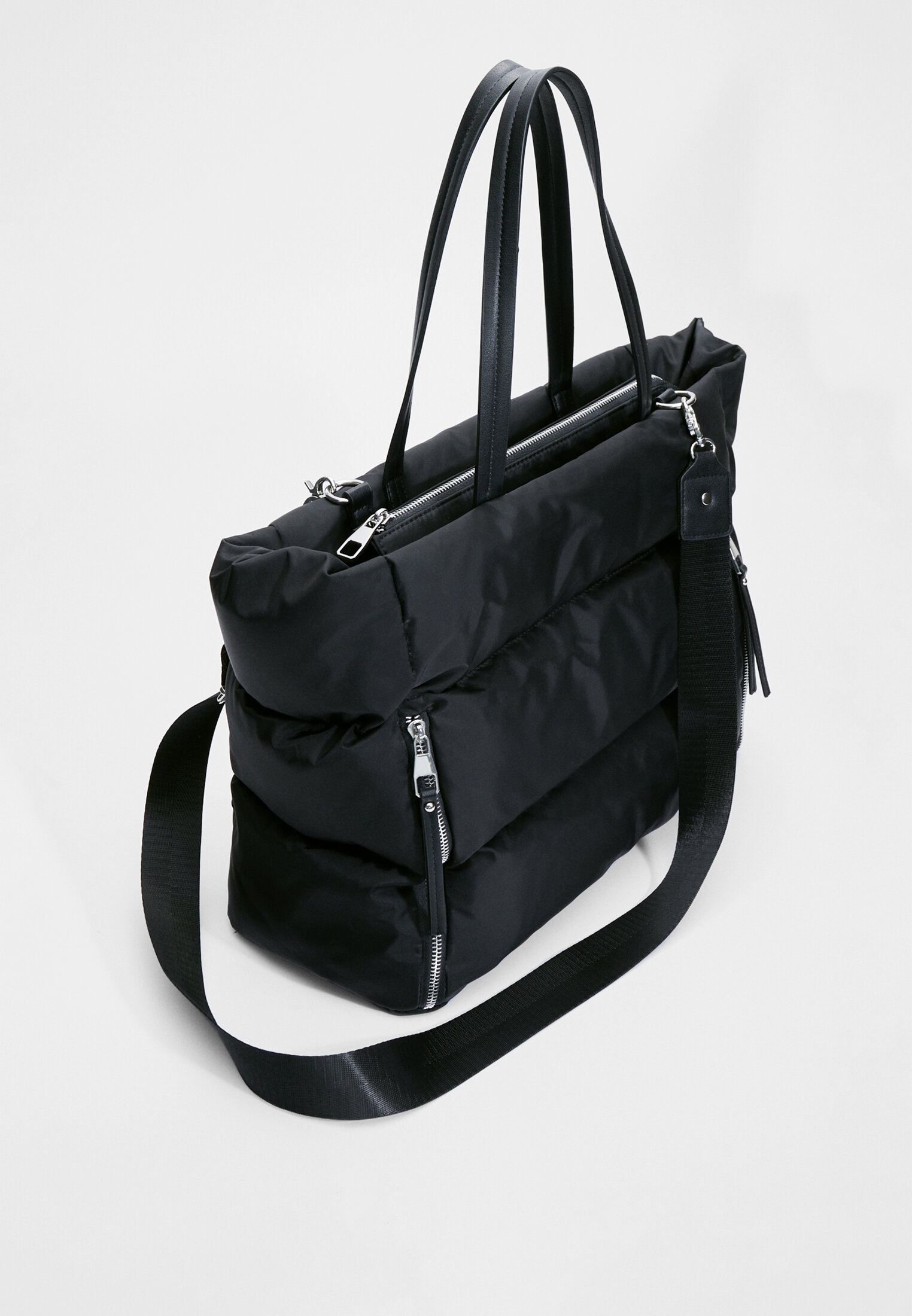 Sac cabas en tissu fermetures clair Mode femme Stradivarius