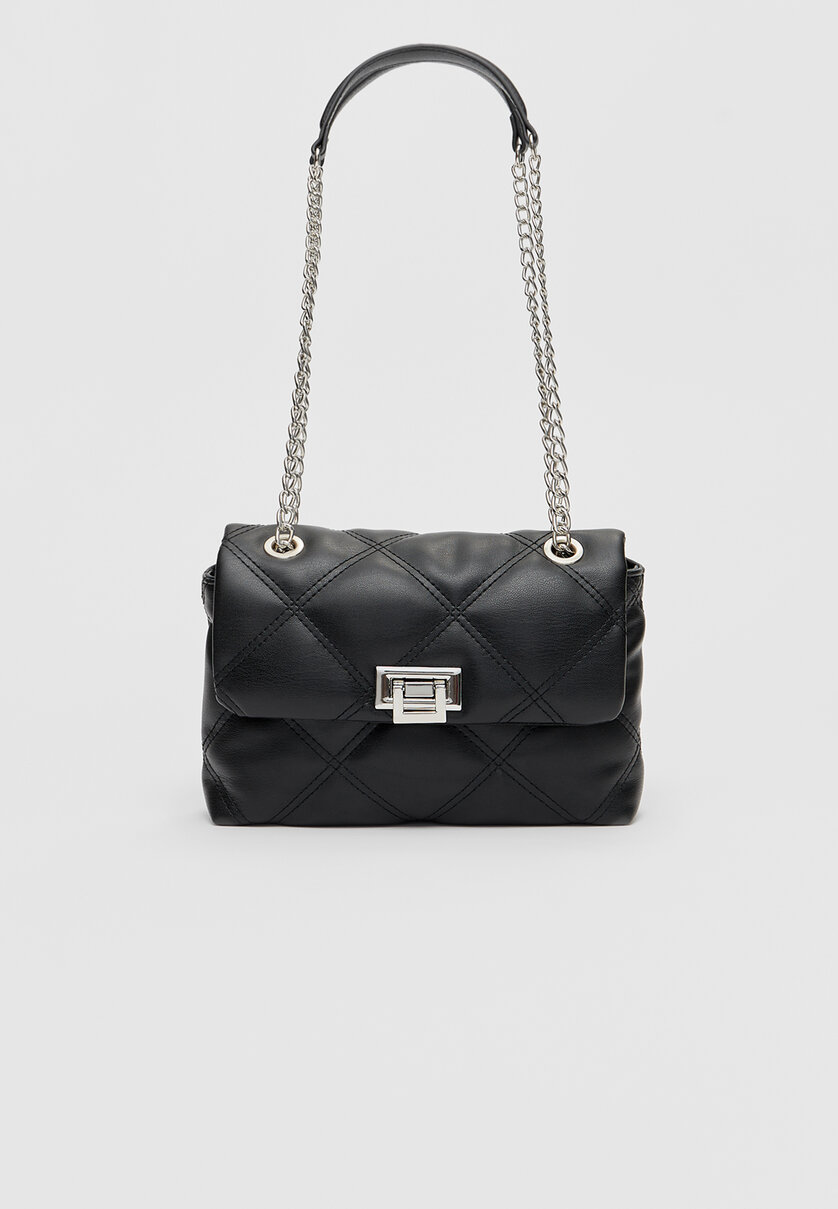 Bolso negro bandolera stradivarius new arrivals