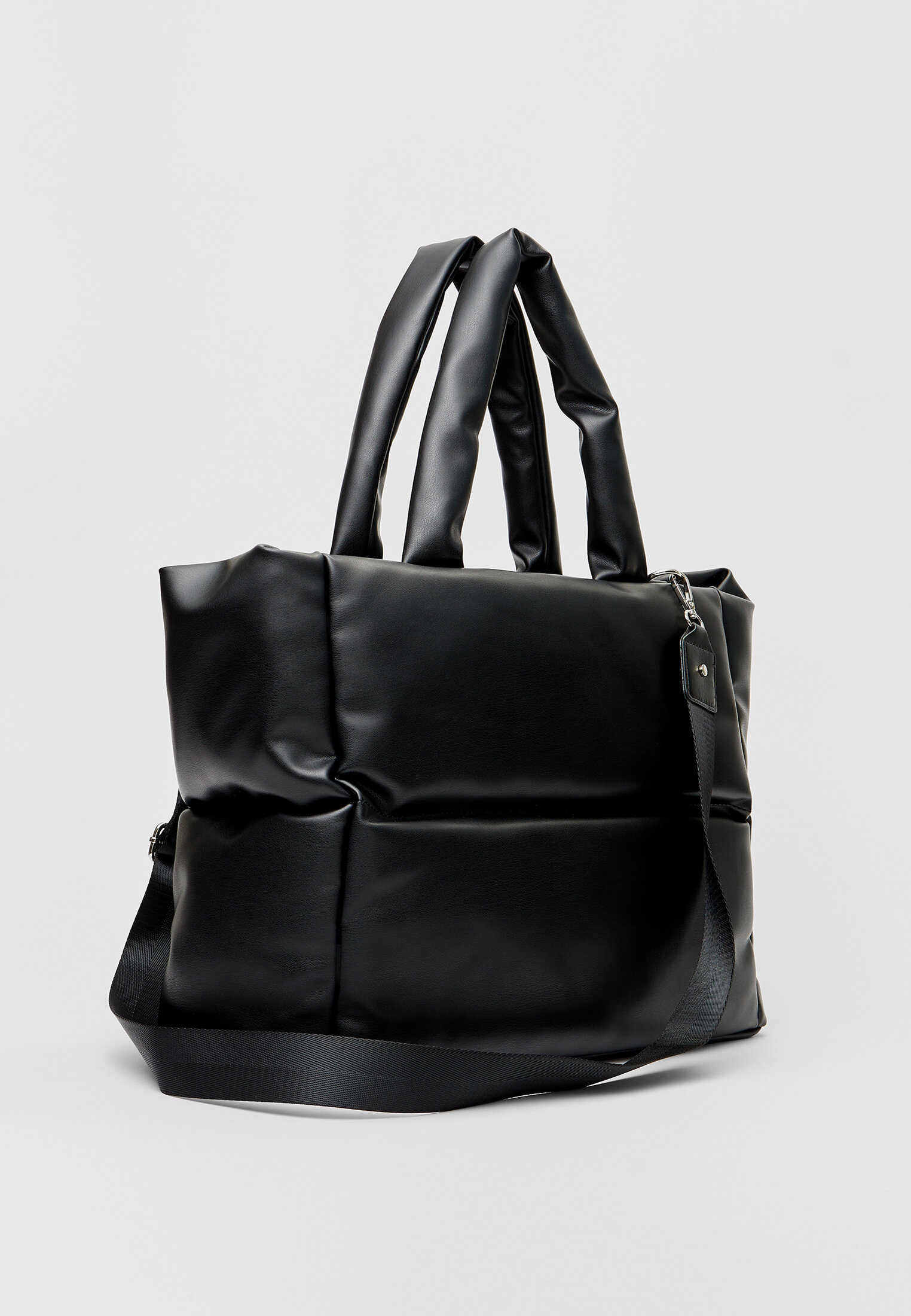 Faux leather quilted tote bag - Women's fashion | Stradivarius United States