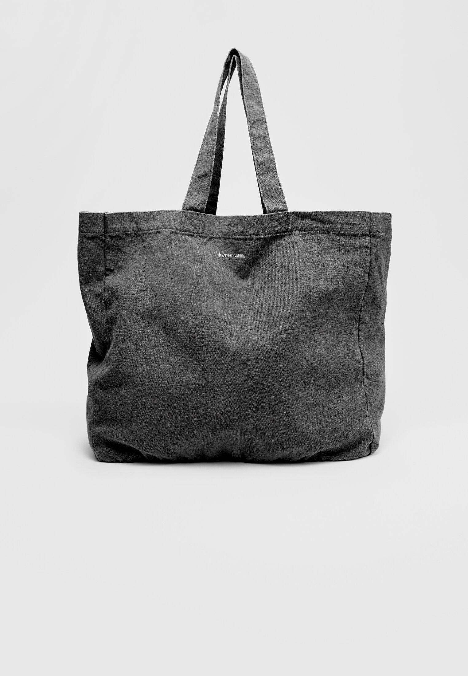 Faded-effect tote bag