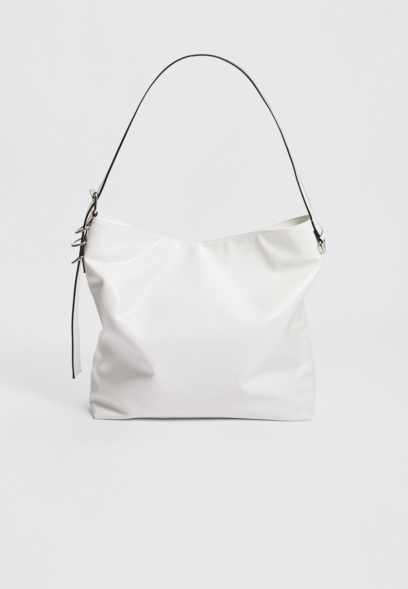 Faux leather bucket bag