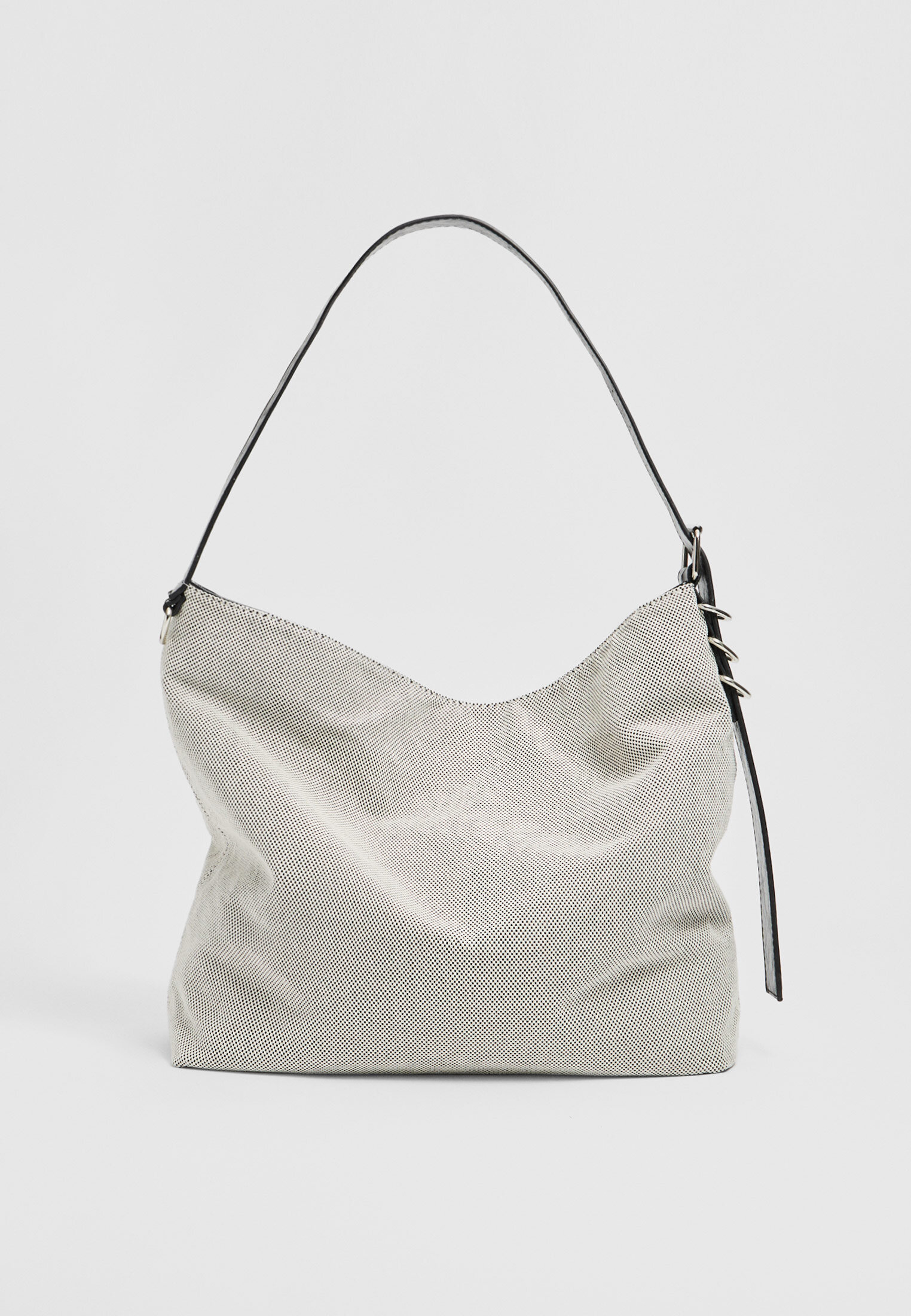 Gray store bucket bag