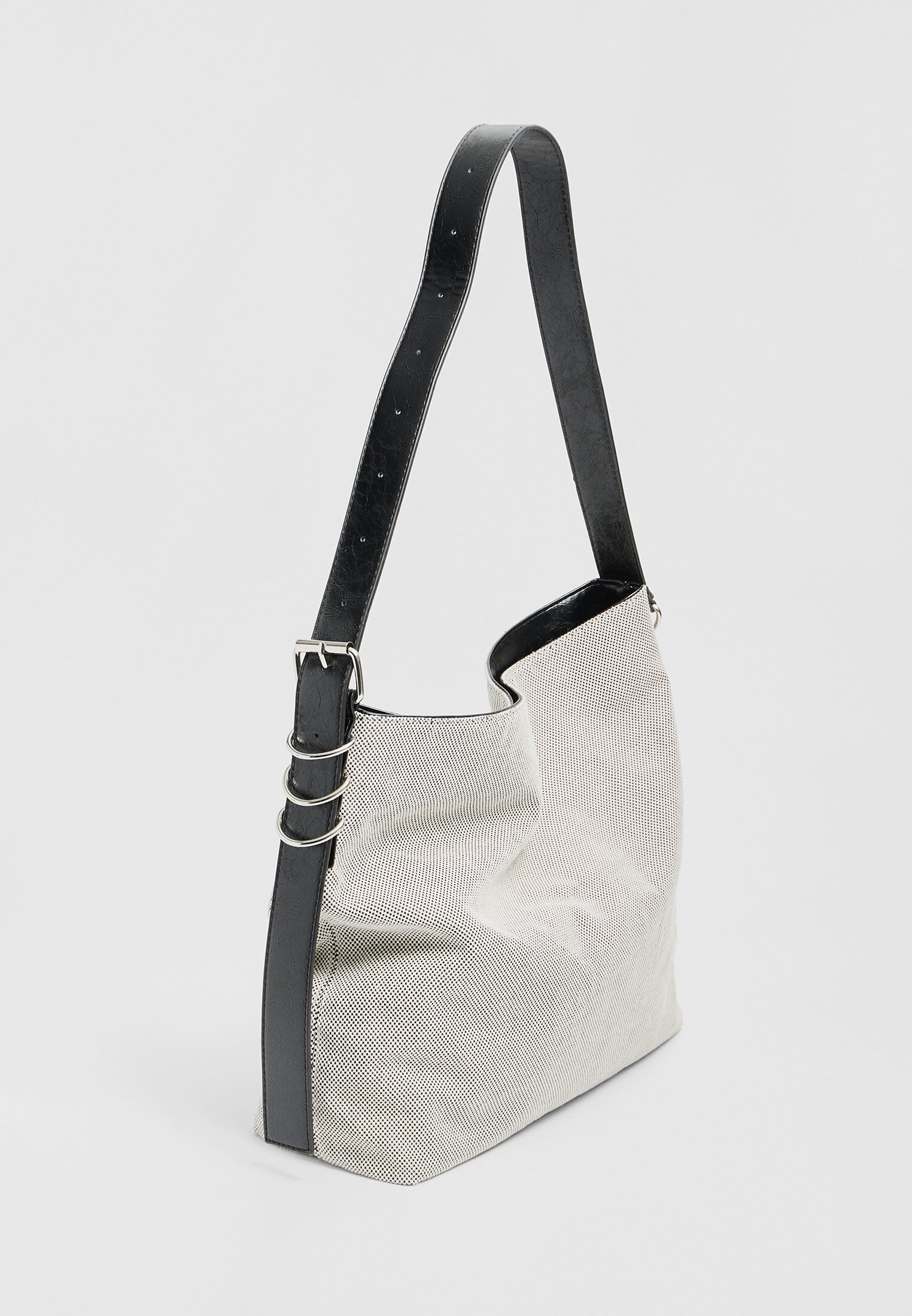 Gray store bucket bag