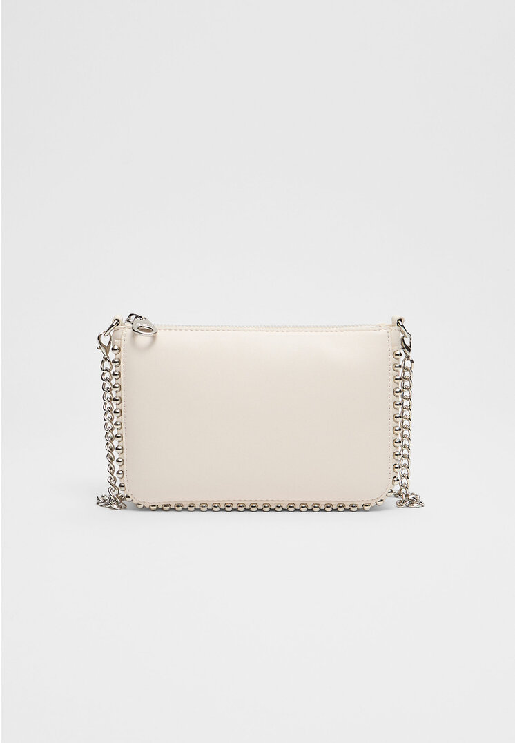 

Stradivarius Mini-Tasche mit Perlenbesatz Weiß OS