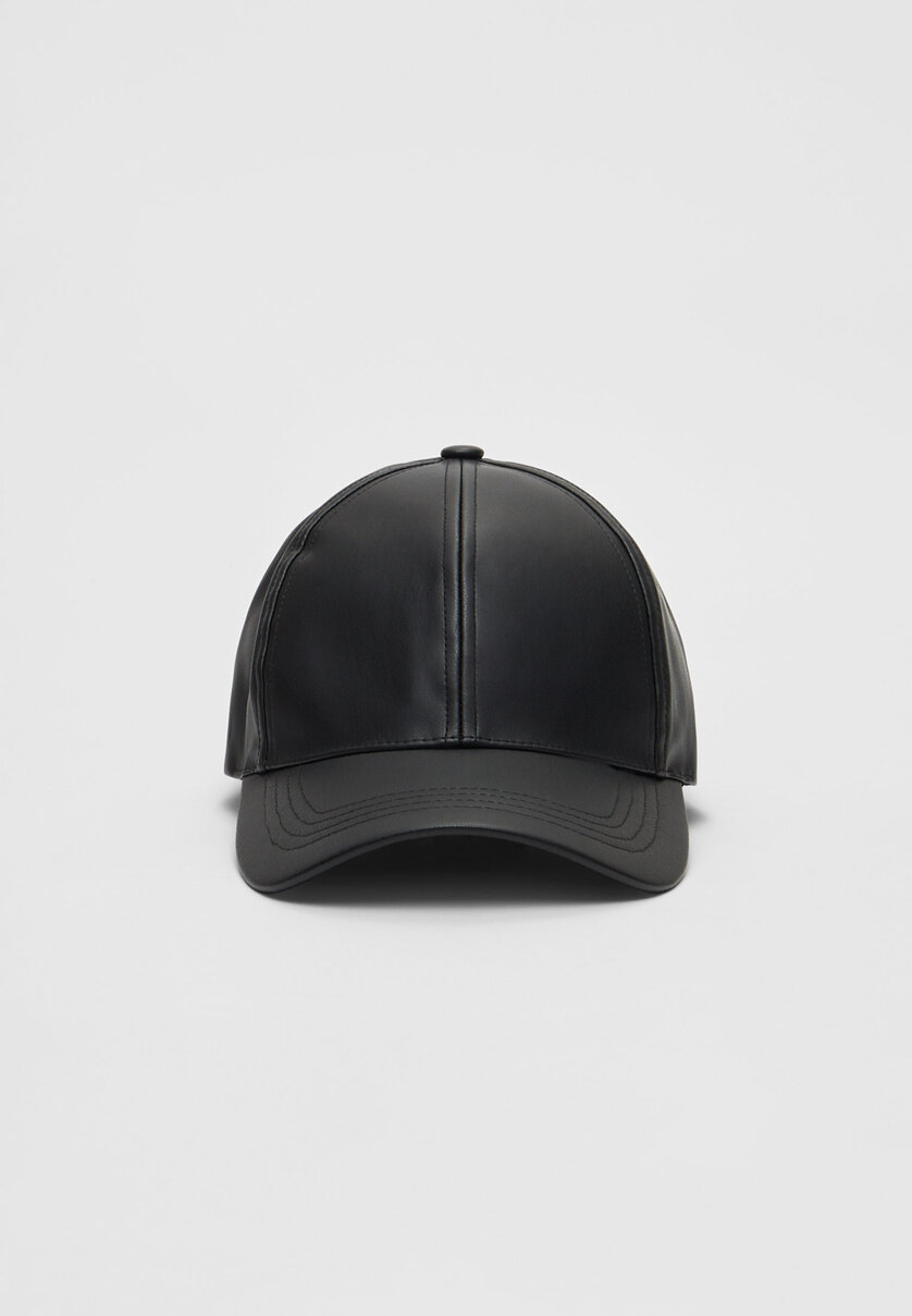 Faux store leather cap