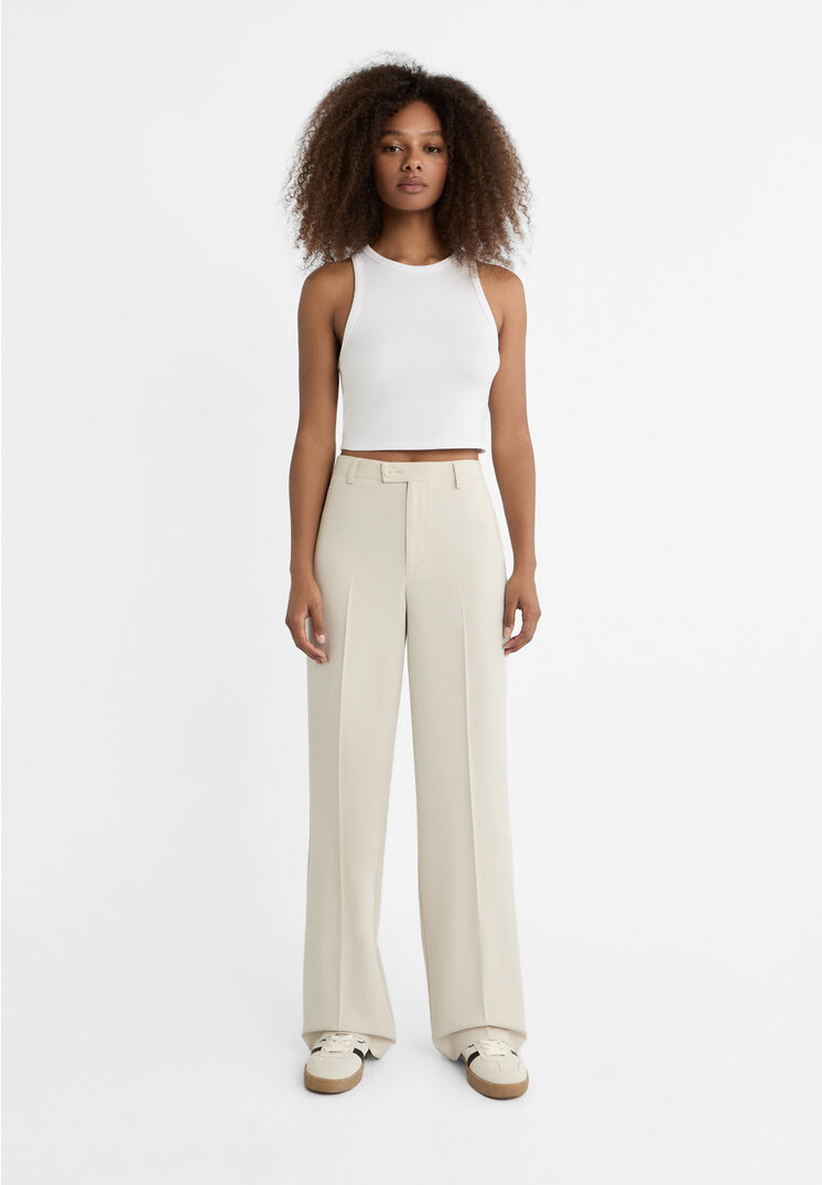 

Stradivarius Stoffhose Ecru 38