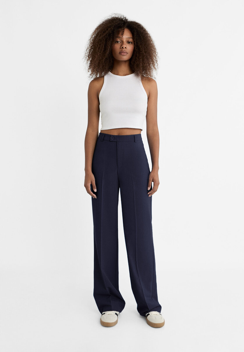 High waist hotsell wide leg trouser