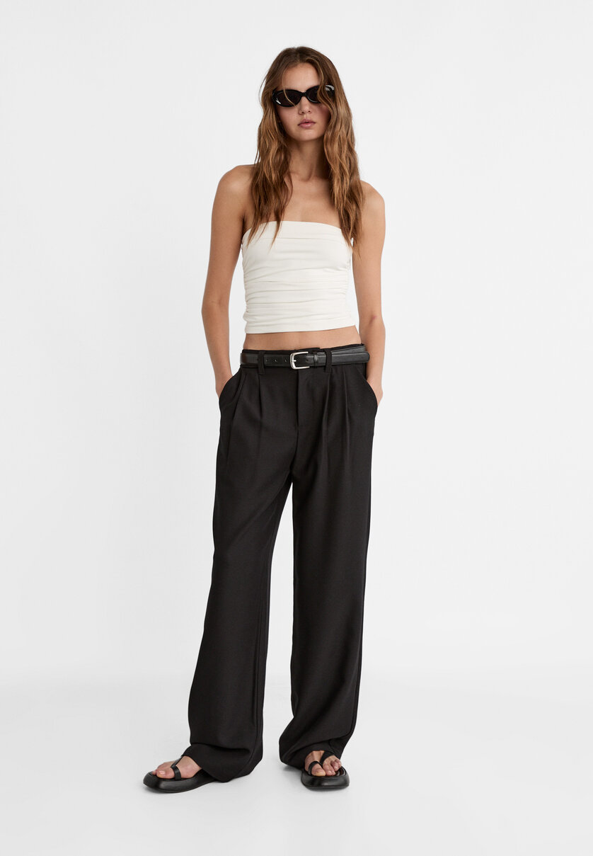 Fuchsia SUNCOO Wijde broek JULIO