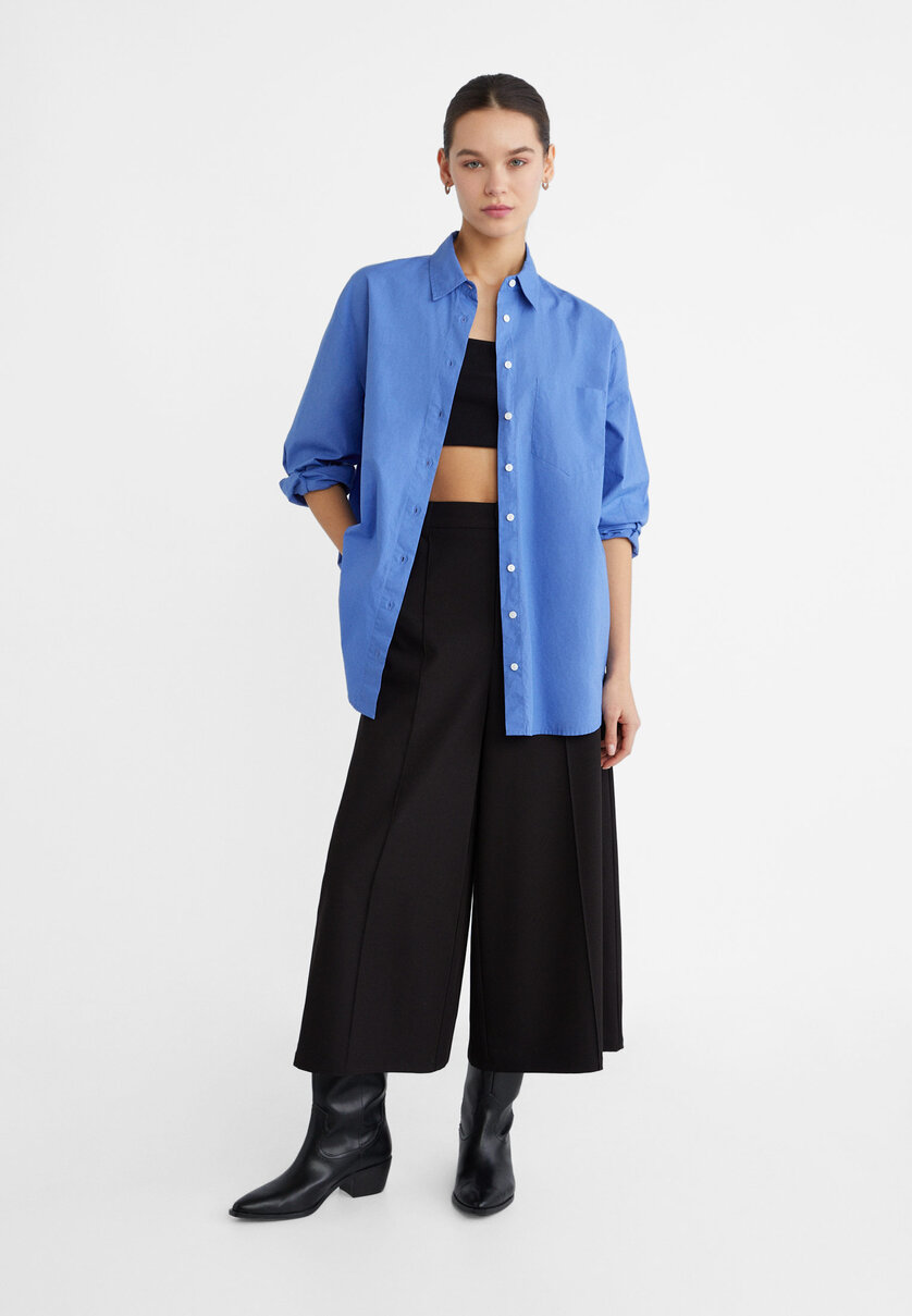 High-waist culottes